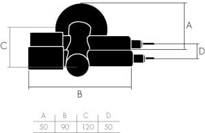 Frandoli Bastoni per Tende - Linea Tendicavo Acciaio - Bastone Riflesso doppio con filo dimensioni